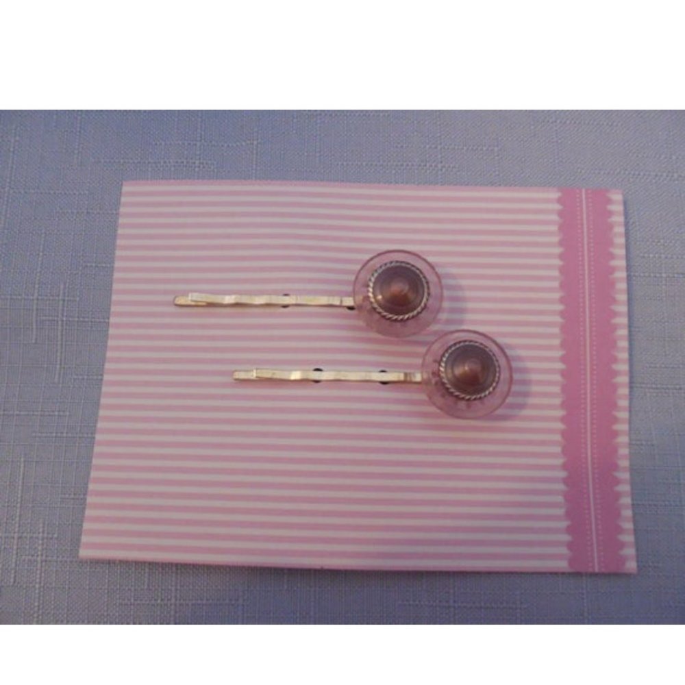 NEW Adorable Upcycled Vintage Buttons Hair Pins